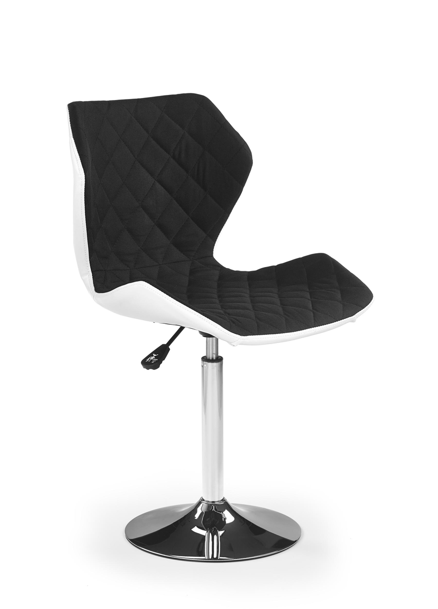 HALMAR Matrix 2 barová stolička čierna / biela / chróm
