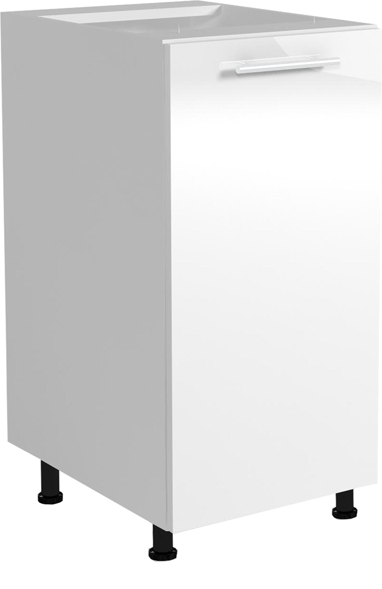 HALMAR Vento D-40/82 dolná kuchynská skrinka biela / biely vysoký lesk