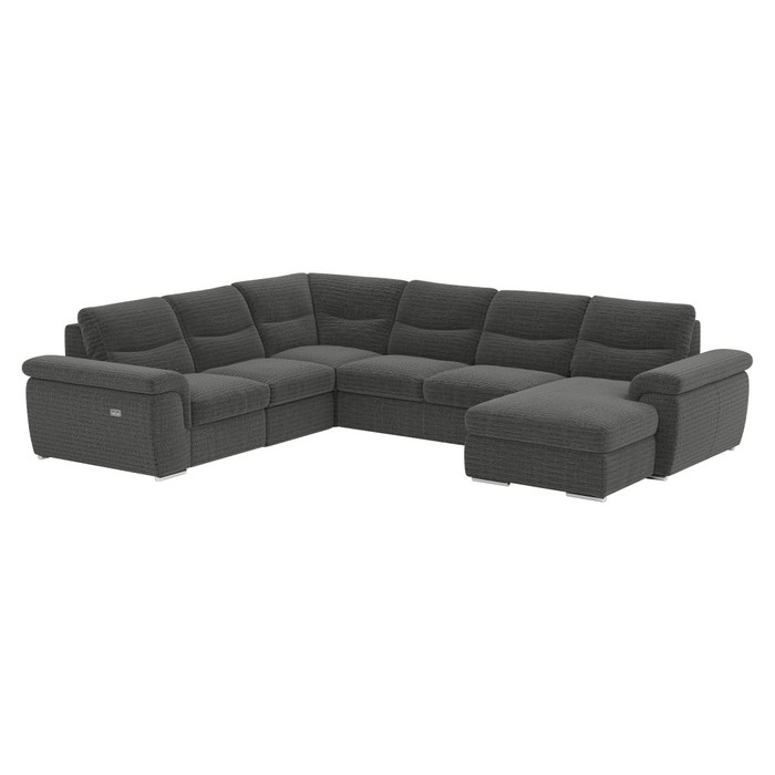 KONDELA Hella Roh U L rohová sedačka u s rozkladom grafit