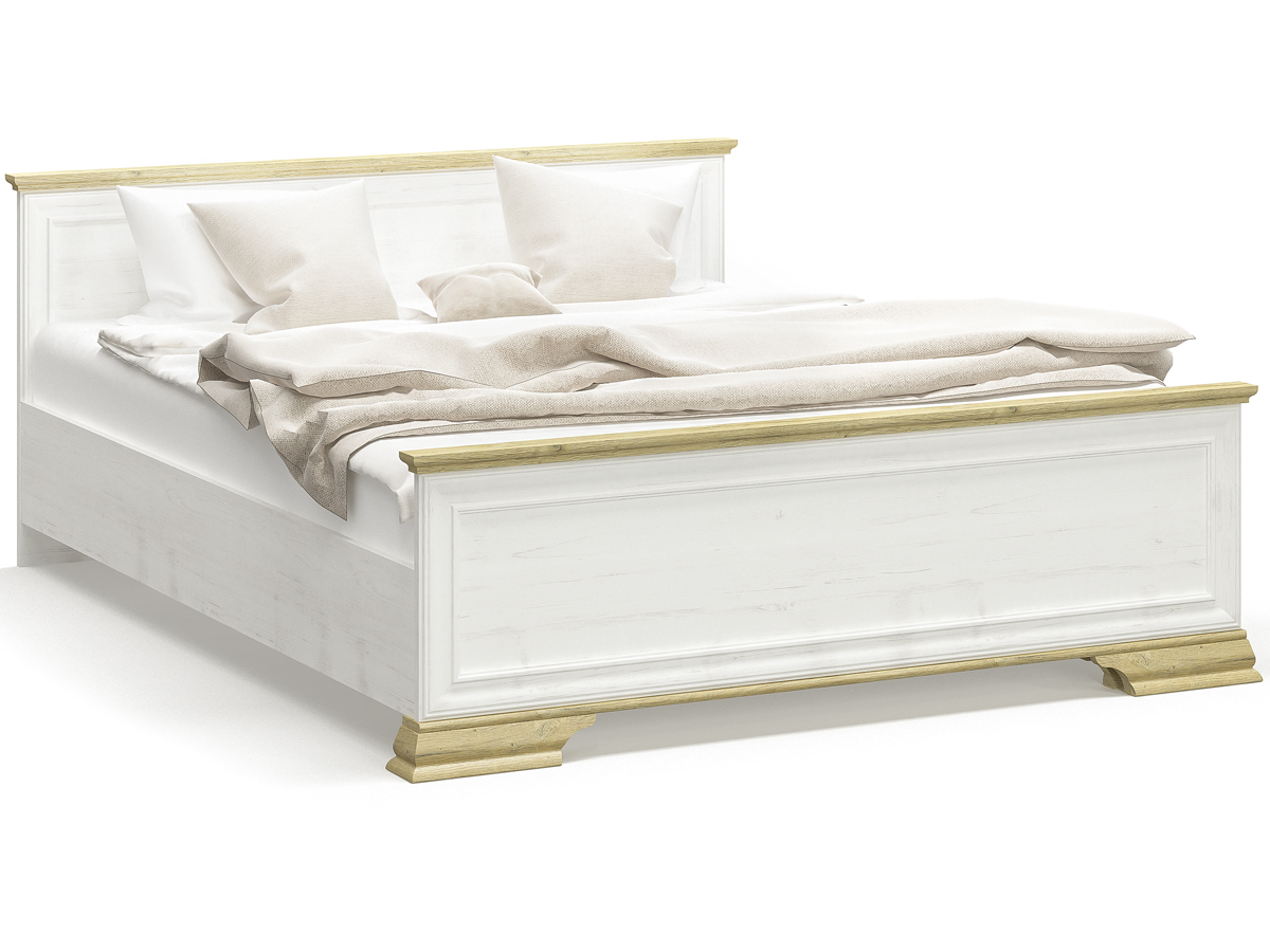 NABBI Igins LB-160 manželská posteľ s roštom 160x200 cm sosna Andersen / dub zlatý