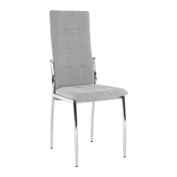 KONDELA Adora New jedálenská stolička sivá / chróm