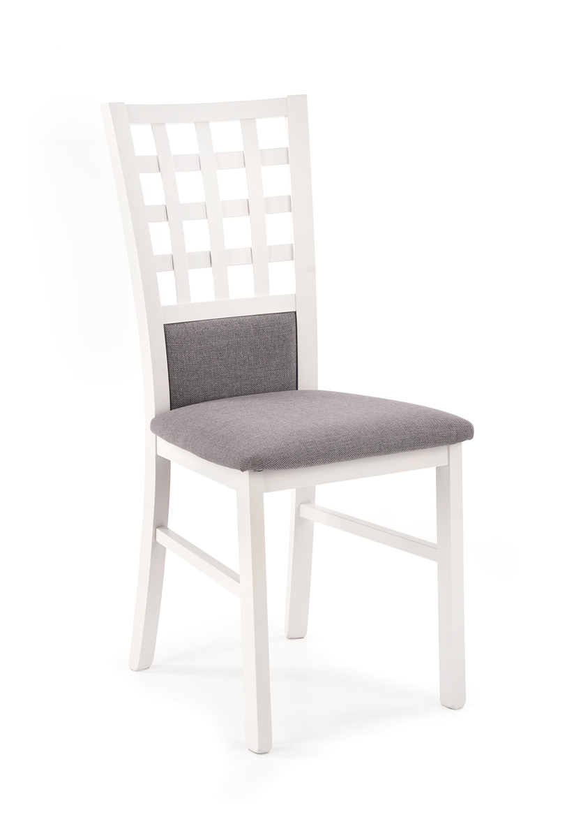 HALMAR Gerard 3 BIS jedálenská stolička biela / svetlosivá