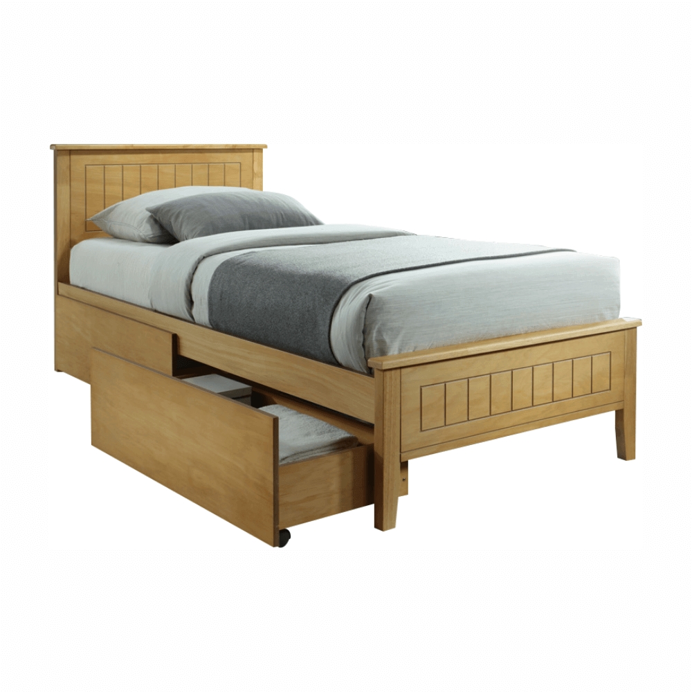 KONDELA Midea jednolôžková posteľ s roštom dub