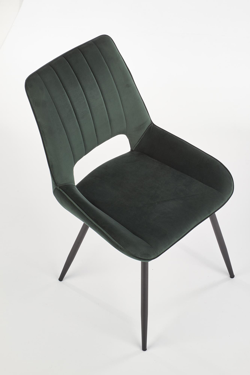 HALMAR K404 jedálenská stolička tmavozelená / čierna