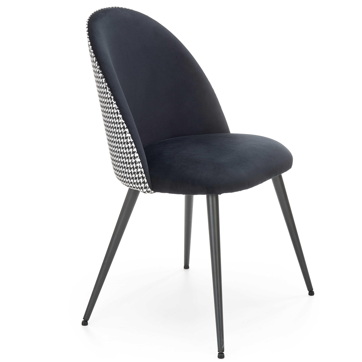 HALMAR K478 jedálenská stolička čiernobiely vzor / čierna