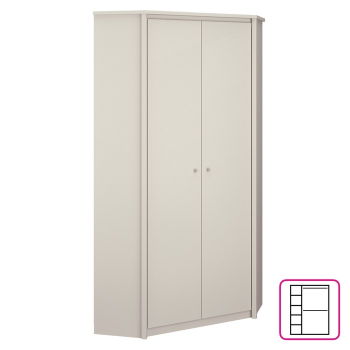 KONDELA Karos 2D rohová skriňa kašmír