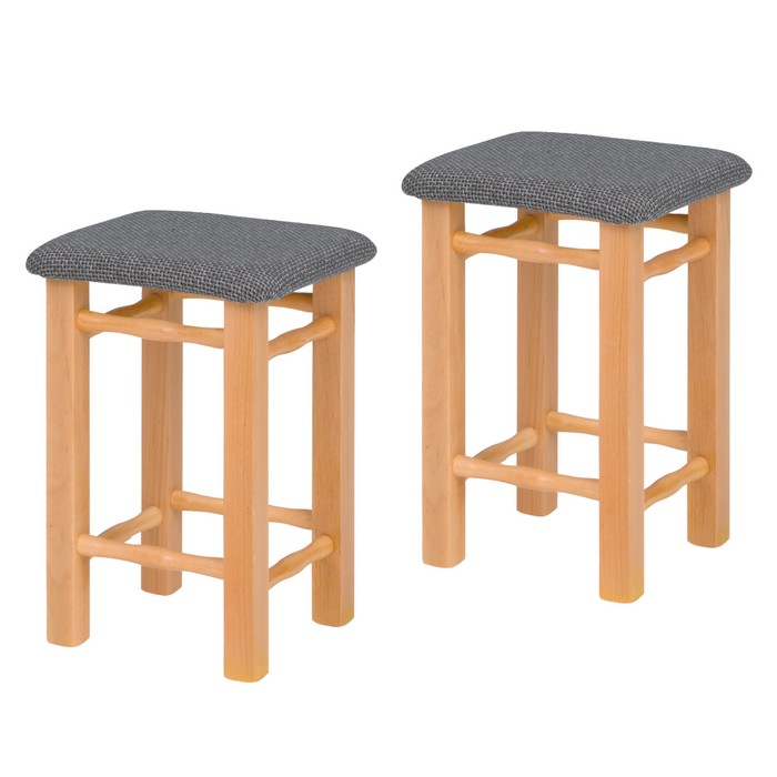 KONDELA Kimi taburetka (2 ks) jelša / sivá