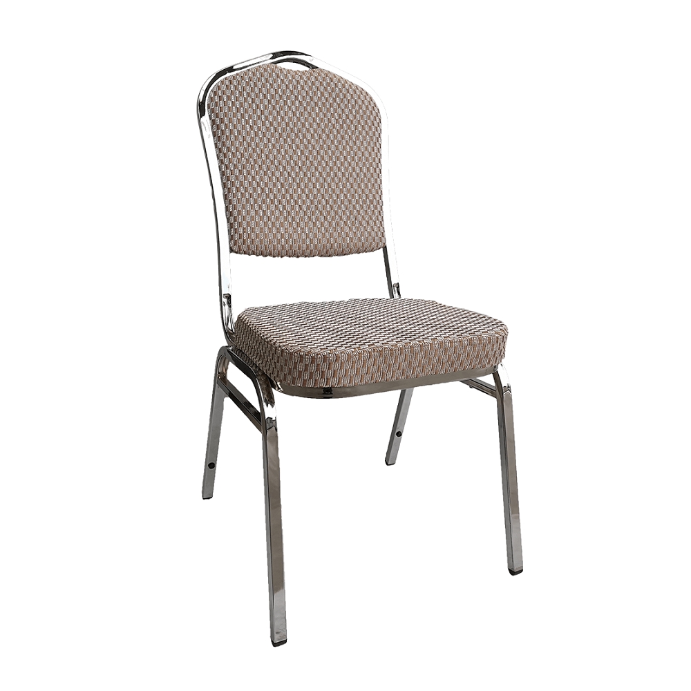 KONDELA Zina 3 New konferenčná stolička béžová / vzor / chróm