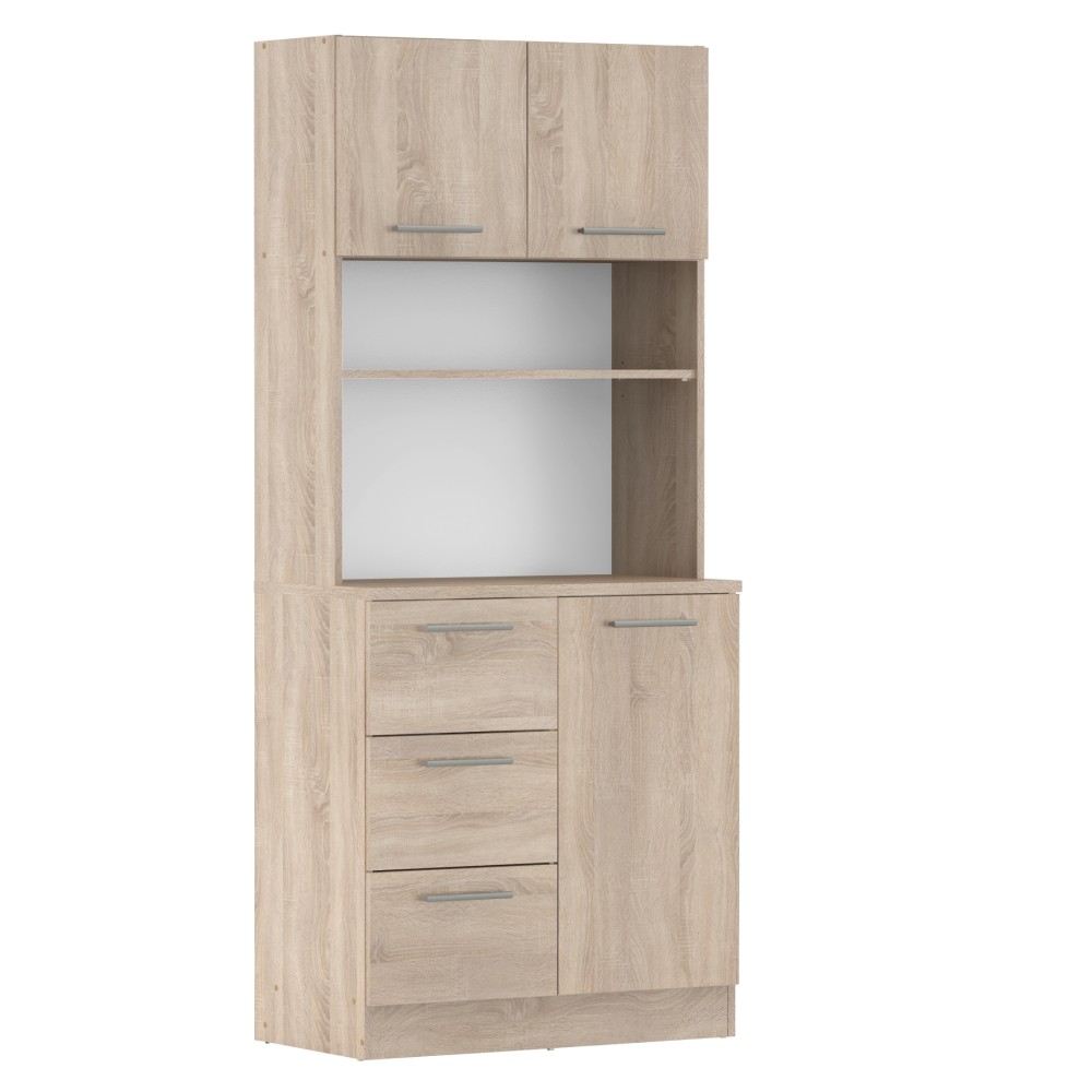 KONDELA Laset New trojdverový kredenc dub sonoma