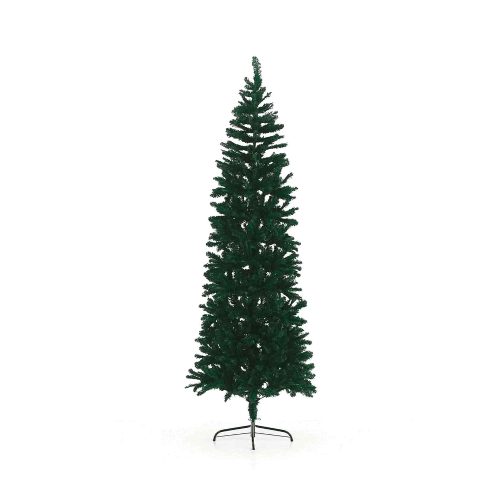 KONDELA Lesy vianočný stromček s kovovým stojanom 210 cm zelená