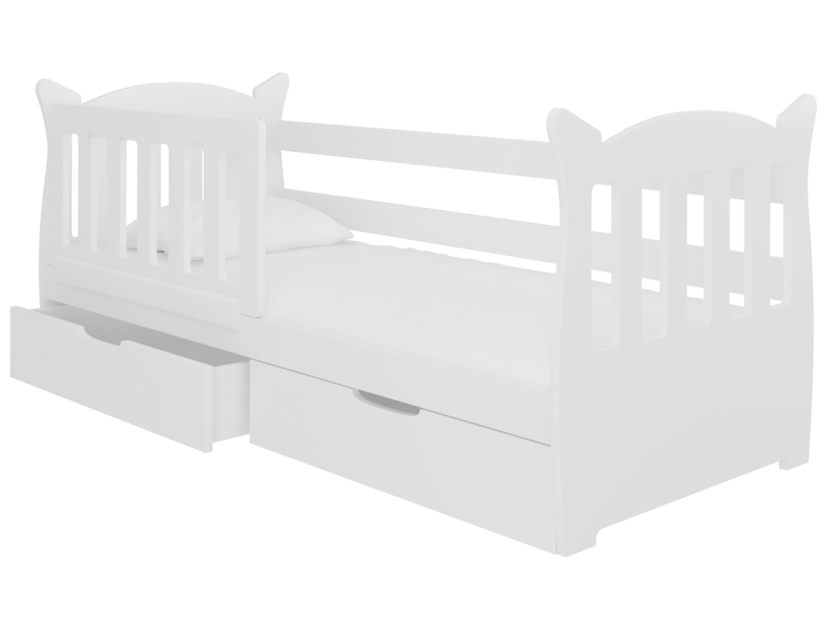 NABBI Leya detská posteľ s matracom a úložným priestorom 80x160 cm biela