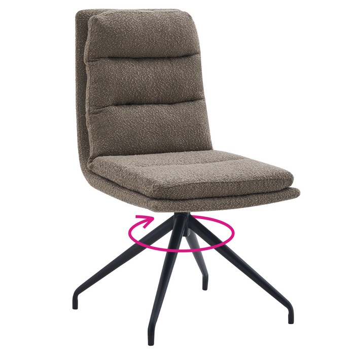 KONDELA Lina otočná jedálenská stolička béžová / čierna