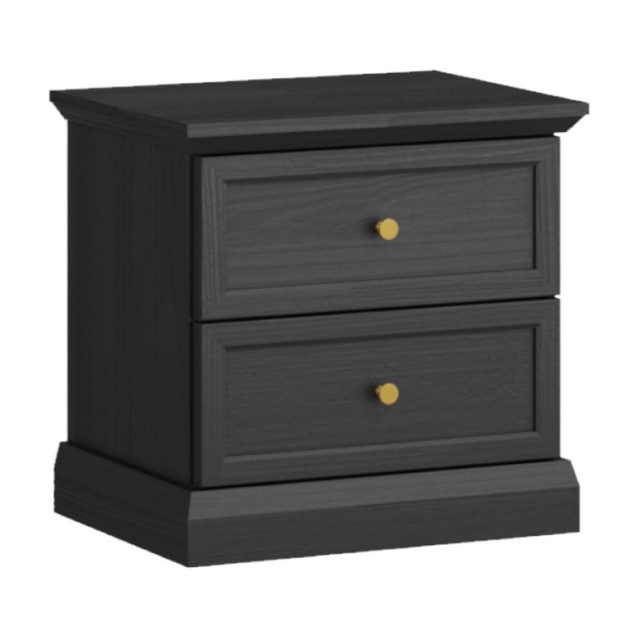 KONDELA Locca NS nočný stolík čierny grafit