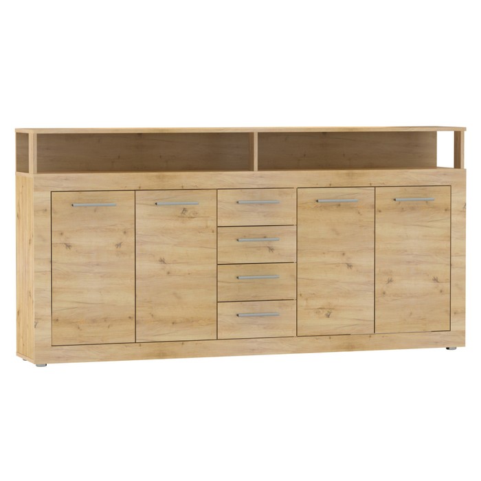 KONDELA Lunysa 2 New štvordverová komoda so zásuvkami dub artisan