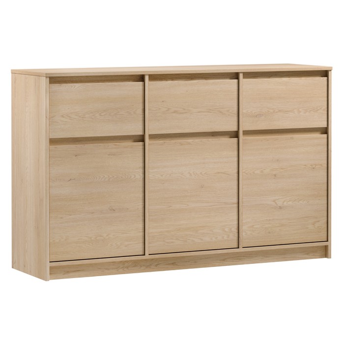 KONDELA Manol K3D3S trojdverová komoda so zásuvkami cremona