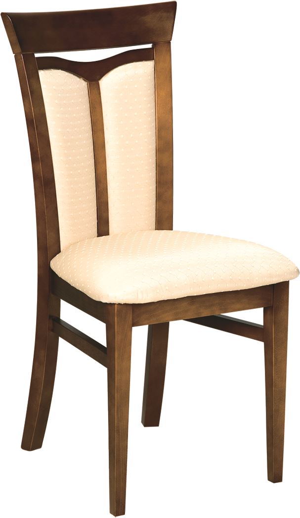 TARANKO Krzeslo W-04 rustikálna jedálenská stolička nový orech / krémový vzor (A4 0502)