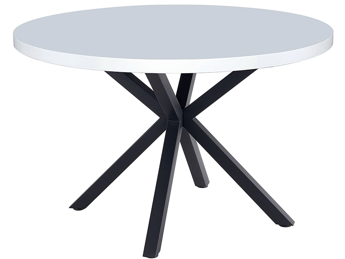 KONDELA Medor okrúhly jedálenský stôl biela / čierna
