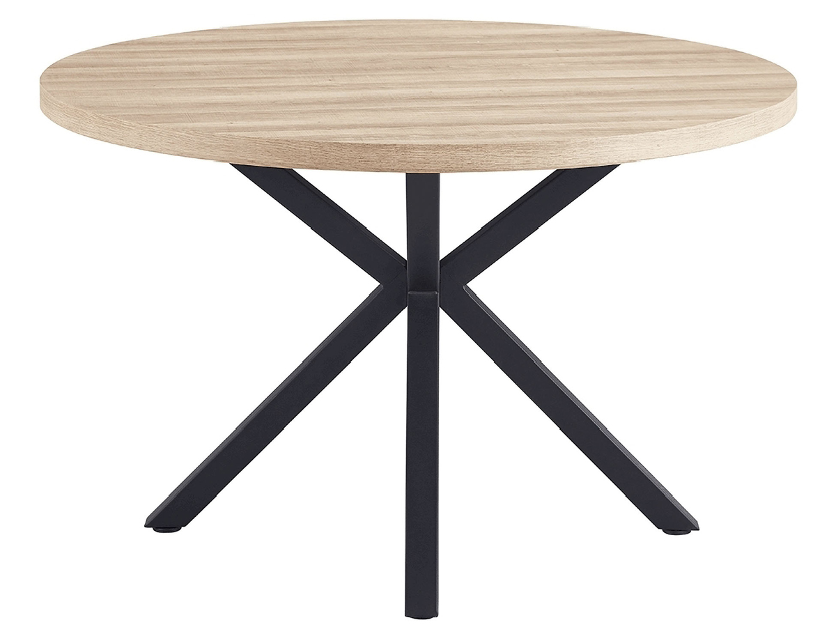 KONDELA Medor okrúhly jedálenský stôl dub sonoma / čierna