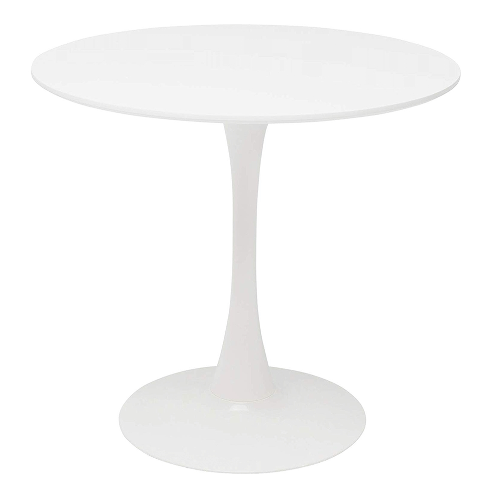 KONDELA Reventon okrúhly jedálenský stôl biela matná