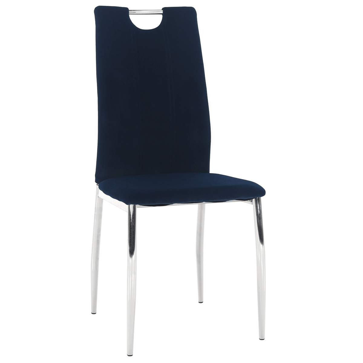 KONDELA Oliva New jedálenská stolička modrá (Velvet) / chróm