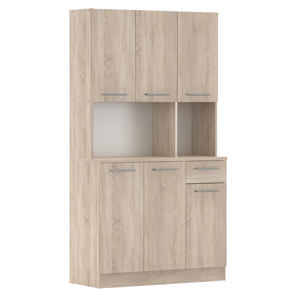 KONDELA Pelion New šesťdverový kredenc dub sonoma