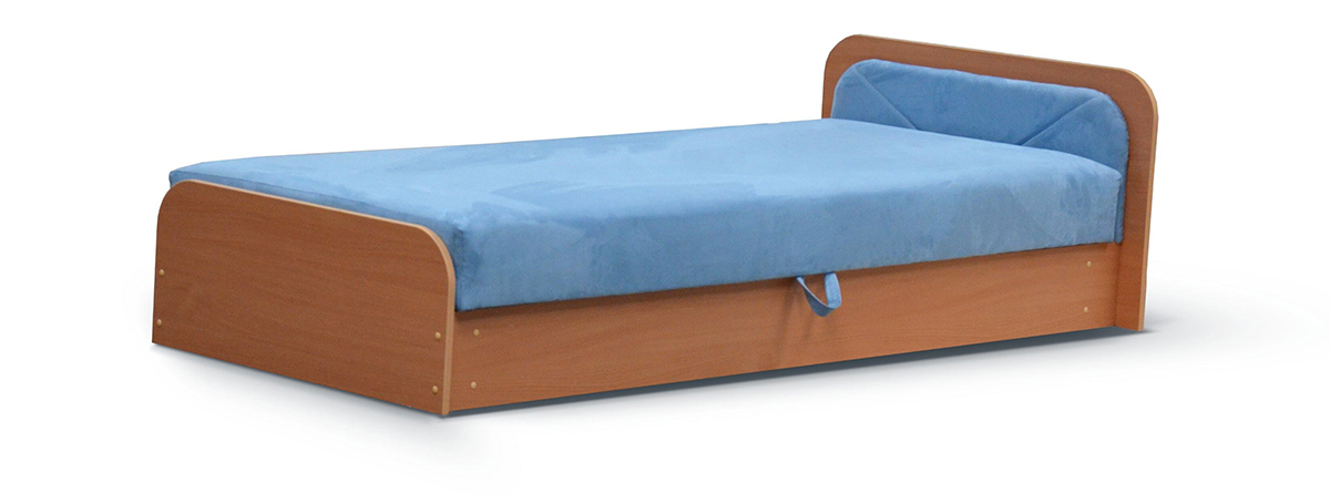 NABBI Pinerolo 80 P jednolôžková posteľ (váľanda) s úložným priestorom svetlomodrá