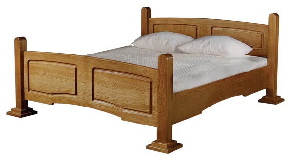 PYKA Kinga 160 rustikálna manželská posteľ drevo D3