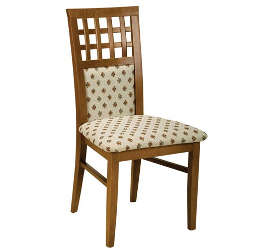 PYKA Kratka jedálenská stolička drevo D3 / krémový vzor