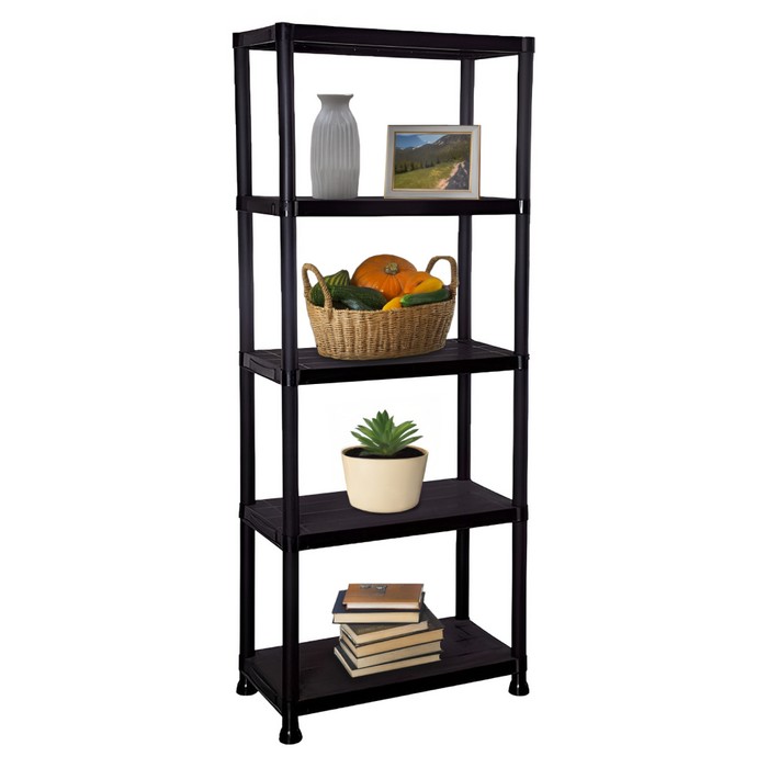 KONDELA Romen regál čierna