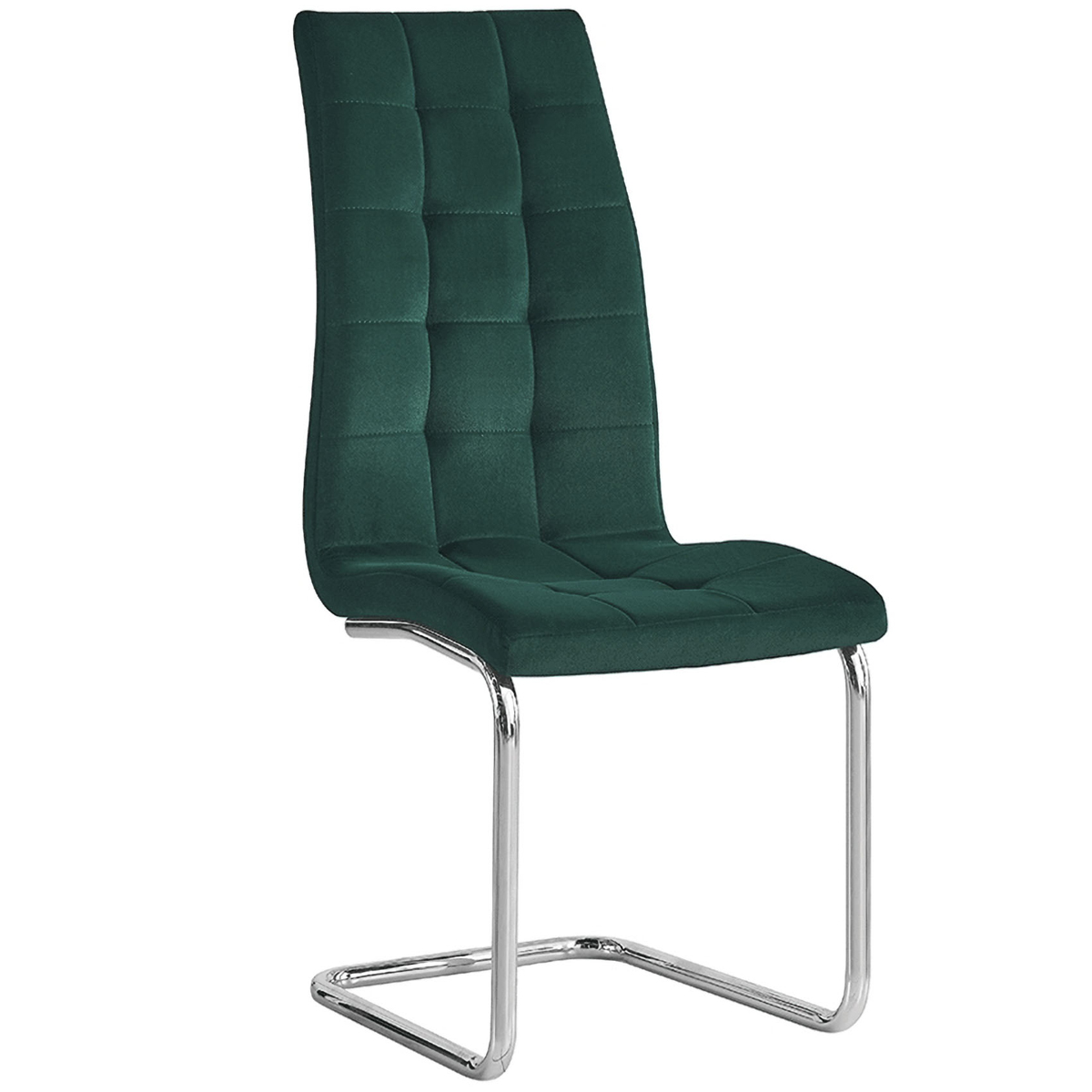 KONDELA Saloma New jedálenská stolička smaragdová (Velvet) / chróm
