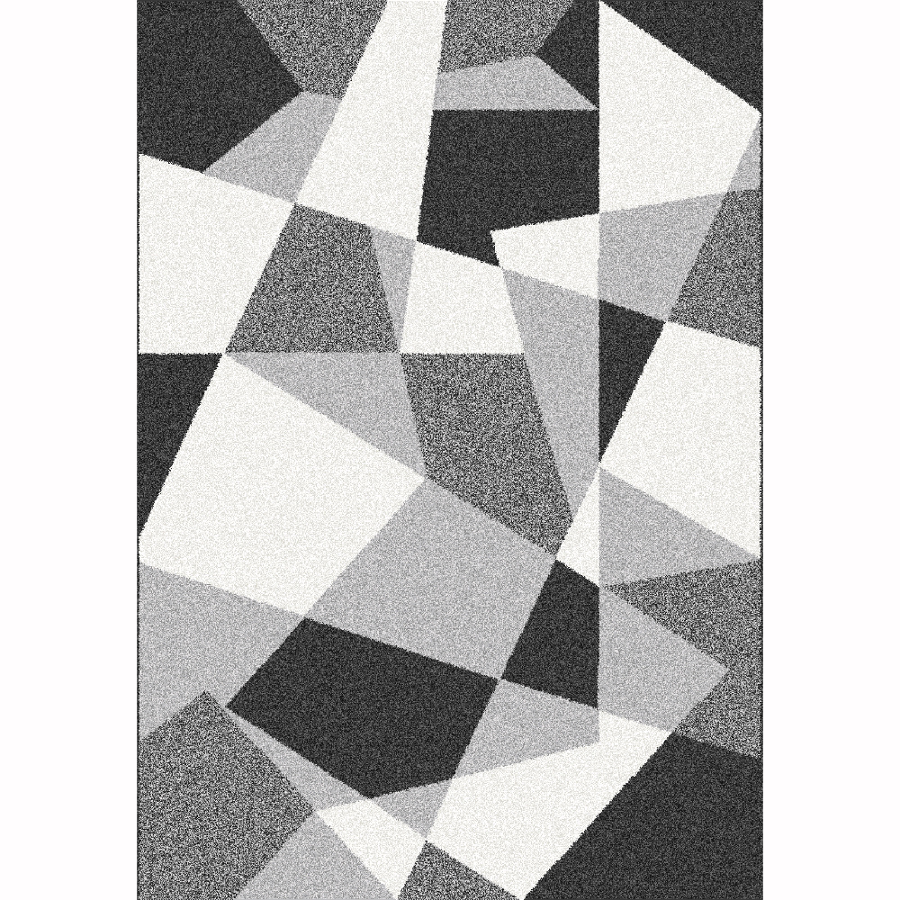 KONDELA Sanar koberec 133x190 cm čierna / sivá / biela
