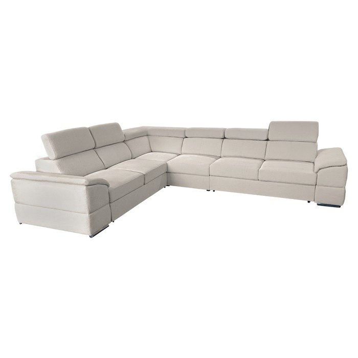 KONDELA Segoria Lux L/P rohová sedačka s rozkladom smotanová