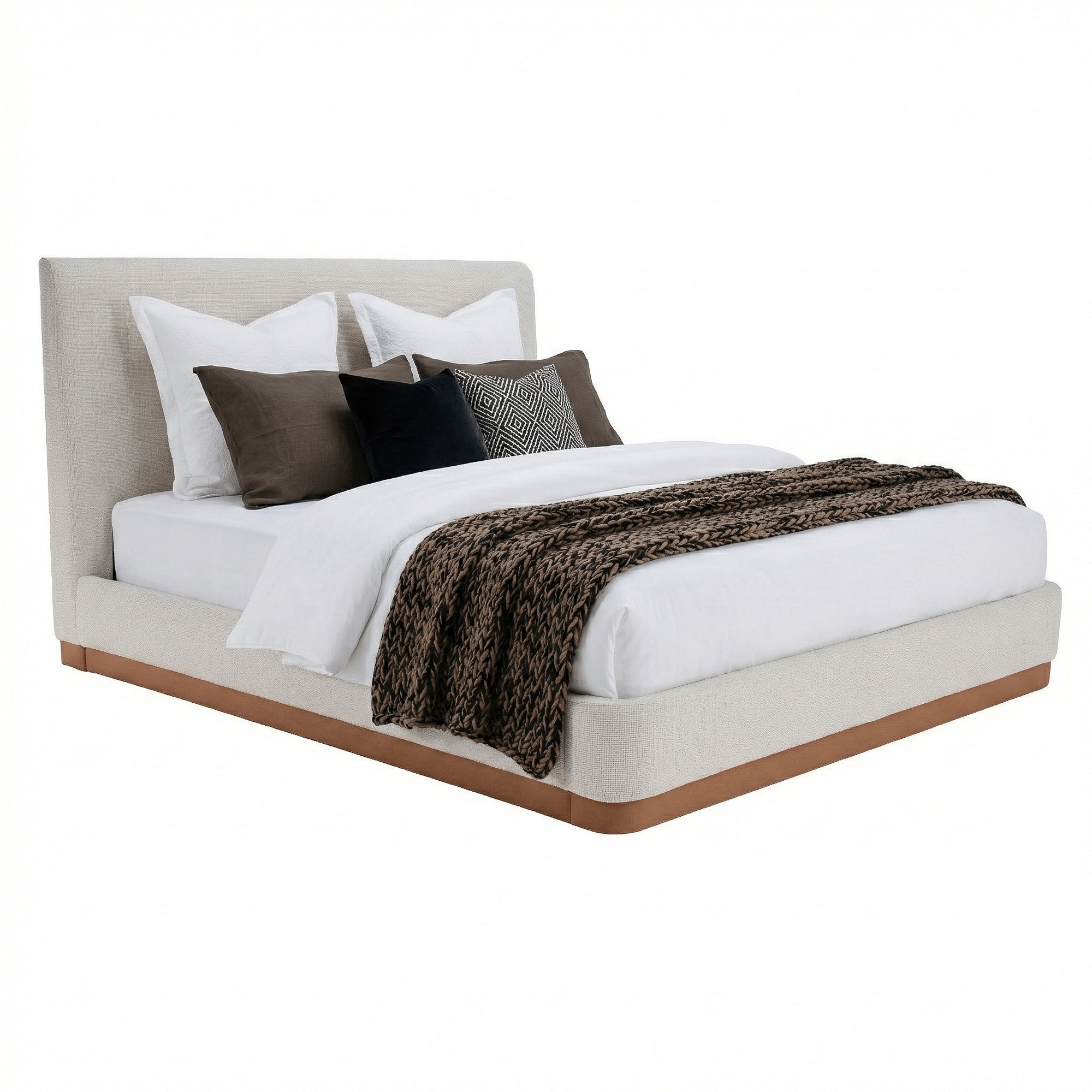 KONDELA Selina manželská posteľ s roštom 180 biela