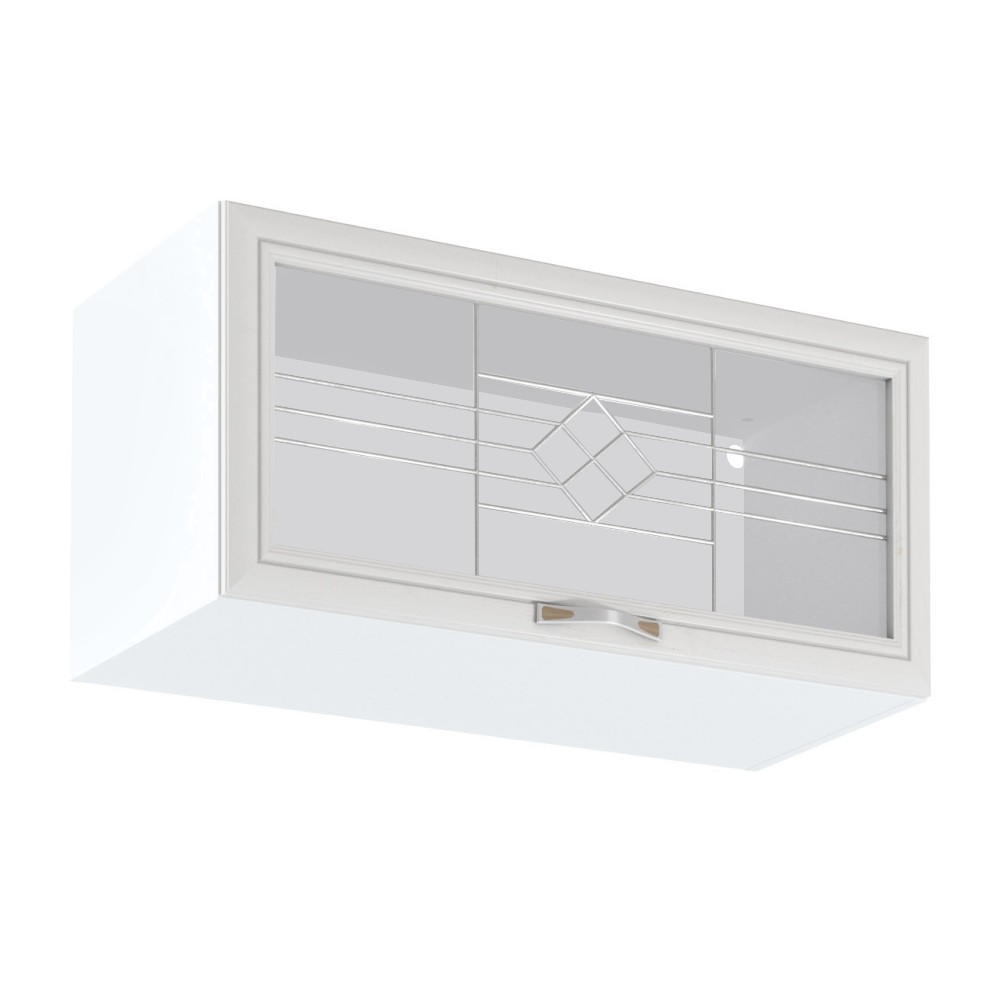 KONDELA Sicilia G80KS horná kuchynská skrinka biela / sosna Andersen