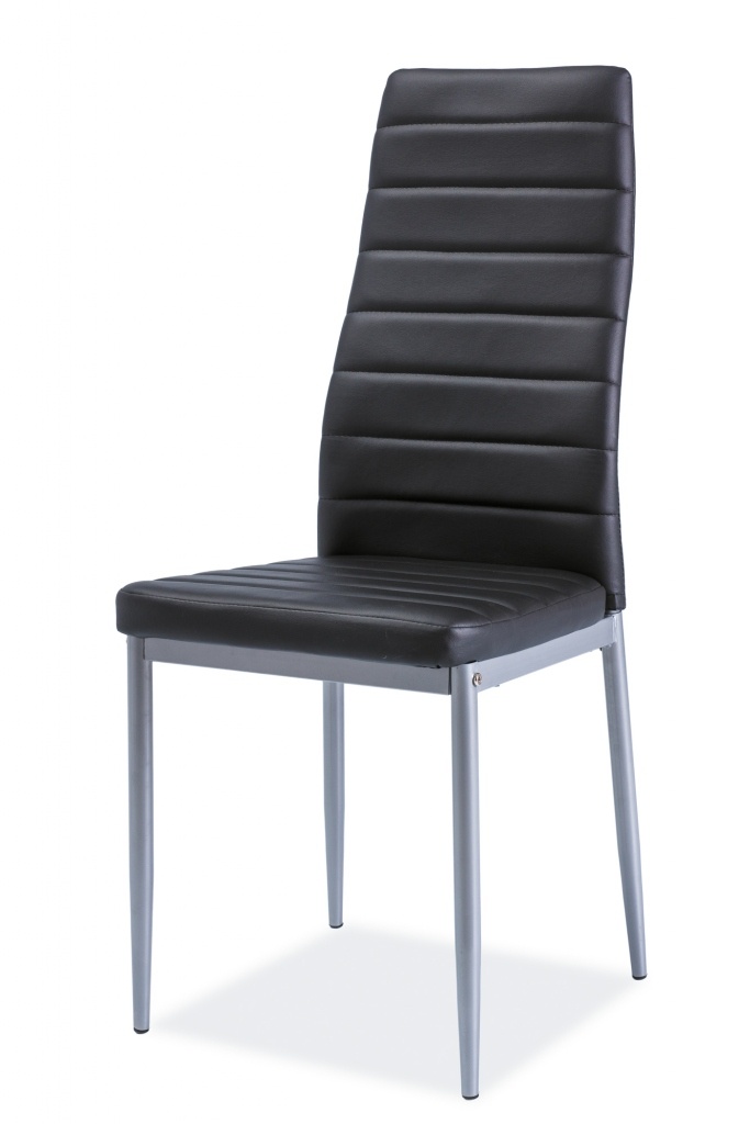 SIGNAL H-261 BIS ALU jedálenská stolička čierna / hliník