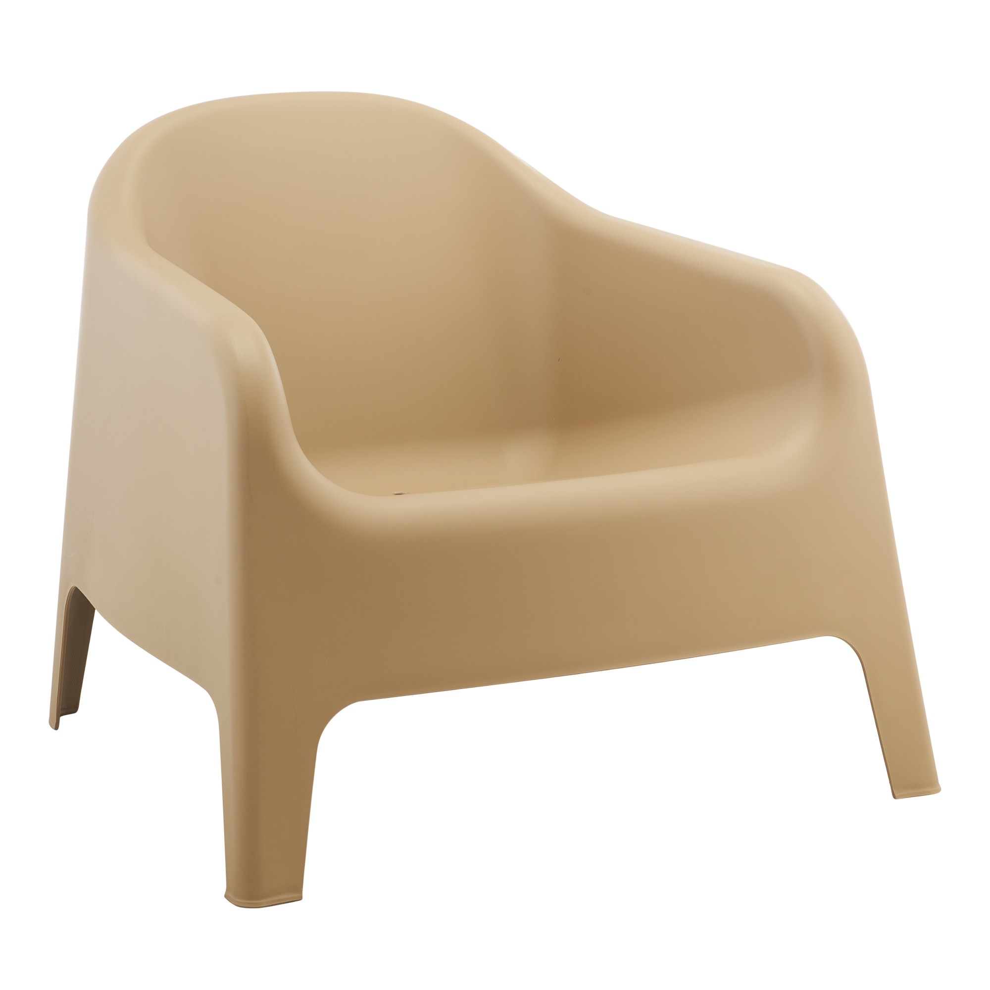 KONDELA Sokra New záhradné stohovateľné kreslo hnedá