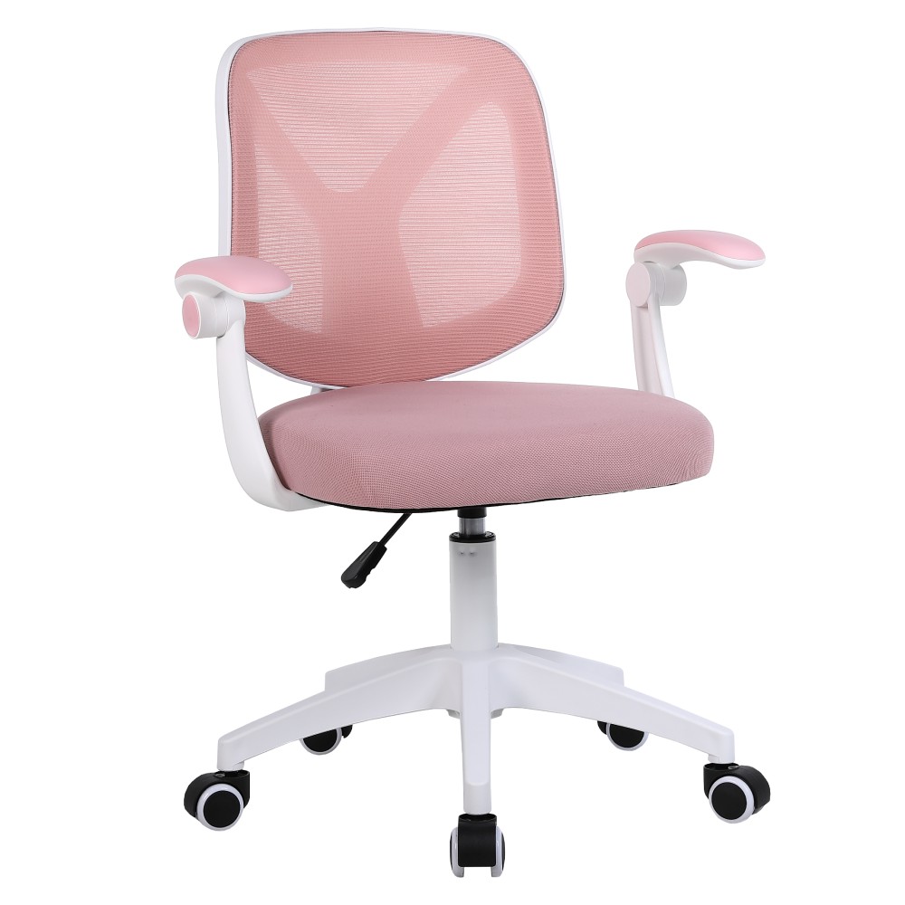 KONDELA Solari kancelárska stolička ružová / biela