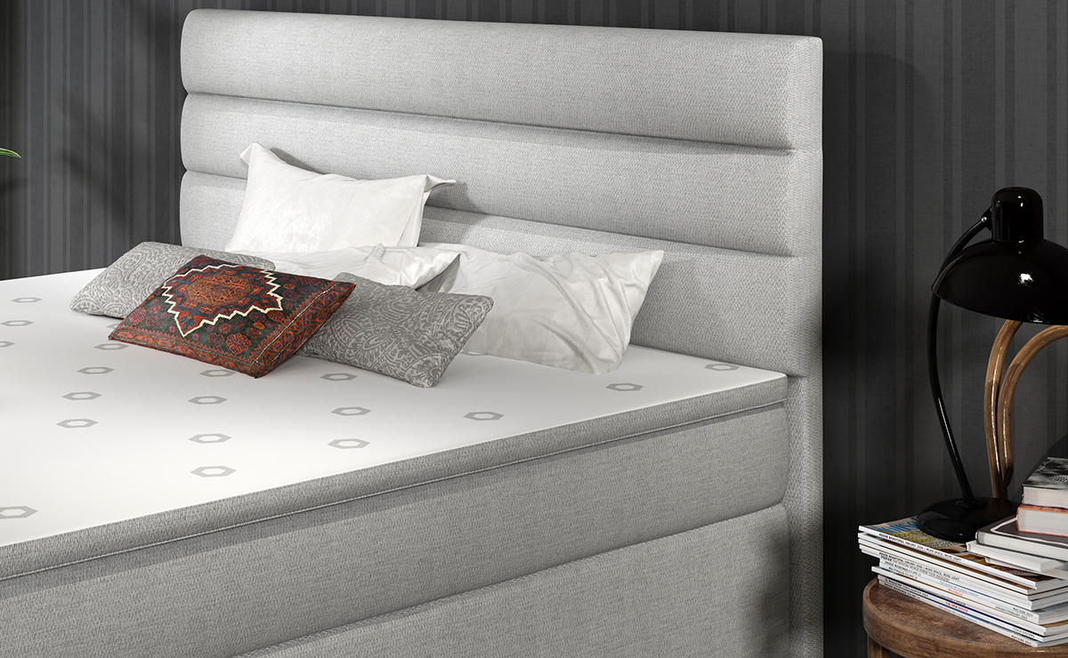 NABBI Spezia 160 čalúnená manželská posteľ s úložným priestorom čierna (Sawana 14)
