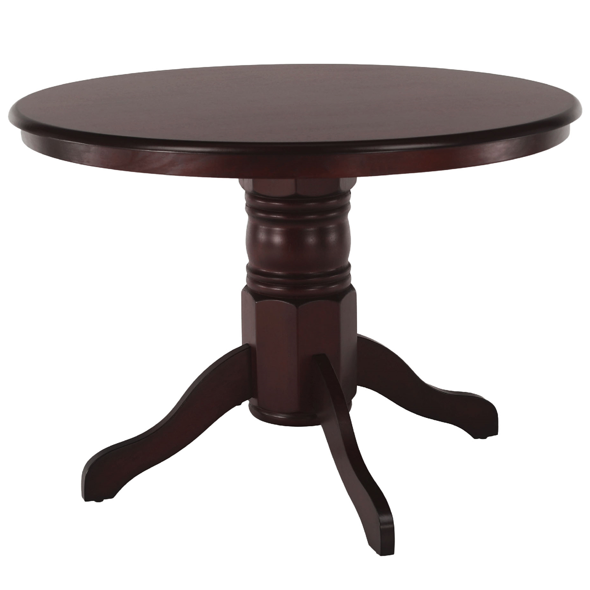 KONDELA Tablos rustikálny okrúhly jedálenský stôl gaštan