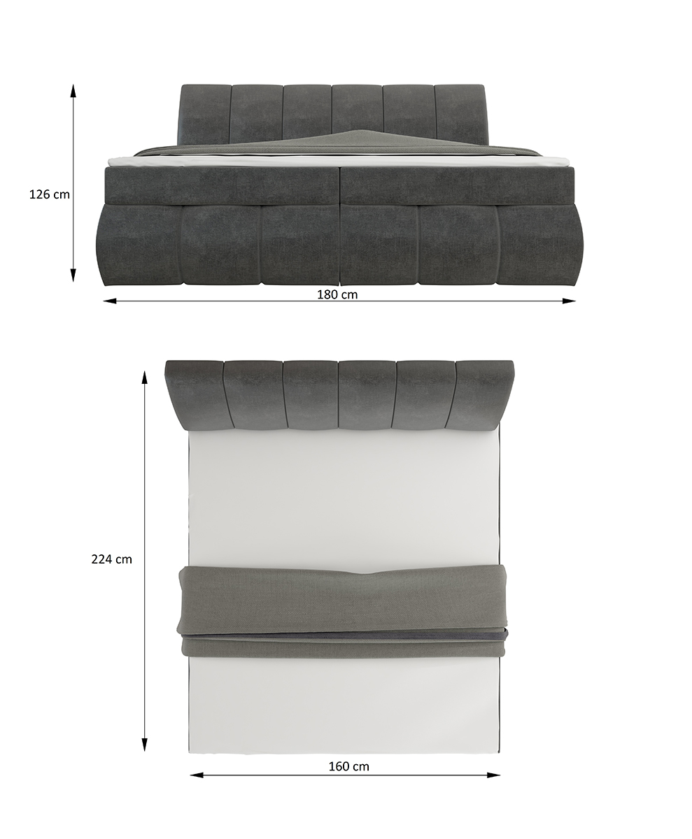 NABBI Vareso 140 čalúnená manželská posteľ s úložným priestorom béžová (Soft 33)