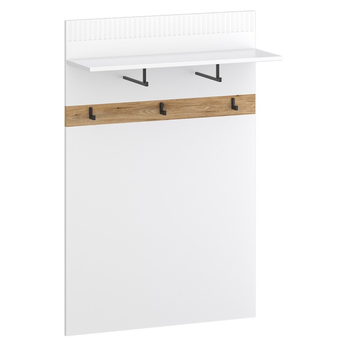 KONDELA Velis 80 vešiakový panel biela / dub evoke