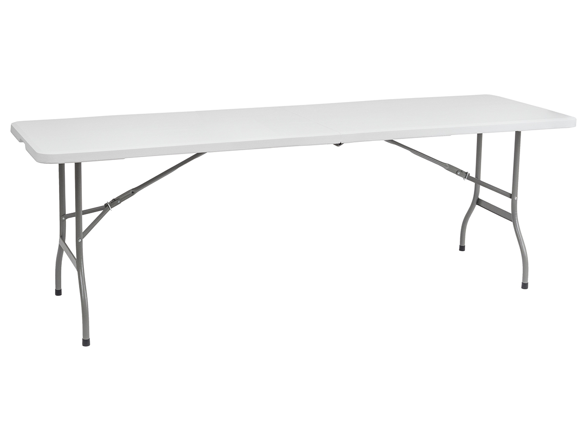NABBI Vivas cateringový skladací stôl 244x75 cm sivá / biela