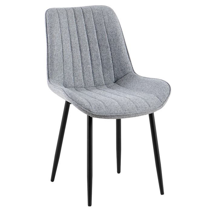 KONDELA Zajra jedálenská stolička svetlosivá / čierna