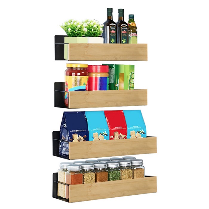 KONDELA Zober Typ 1 police 4 ks hnedá / čierna