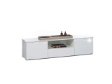 TV stolík Spice - biely vysoký lesk
