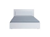 Manželská posteľ s osvetlením Asiena 160 160x200 cm - biela / biely vysoký lesk