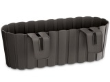 Plastový balkónový kvetináč DDECZ400 38,3 cm - hnedá