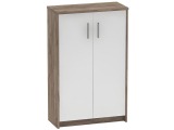 Dvojdverová kancelárska skrinka Johan 2 New 13 JH033 - kraft dunkel / biela