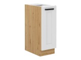 Dolná kuchynská skrinka s výsuvným košom Lula D30 Cargo - biela / dub artisan