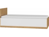 Jednolôžková posteľ s roštom Maximus MXS-19 90 - dub artisan / biely lesk